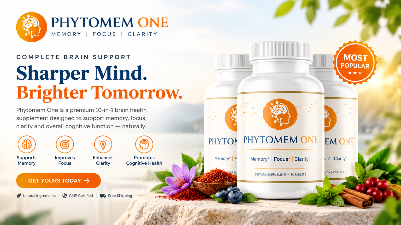 Phytomem One memory, focus and clarity product banner